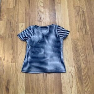 Blue and white striped t shirt girls size Medium